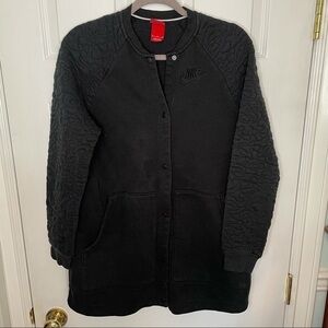 𝅺NIKE Vintage Long Black Button Down Cotton Sweater